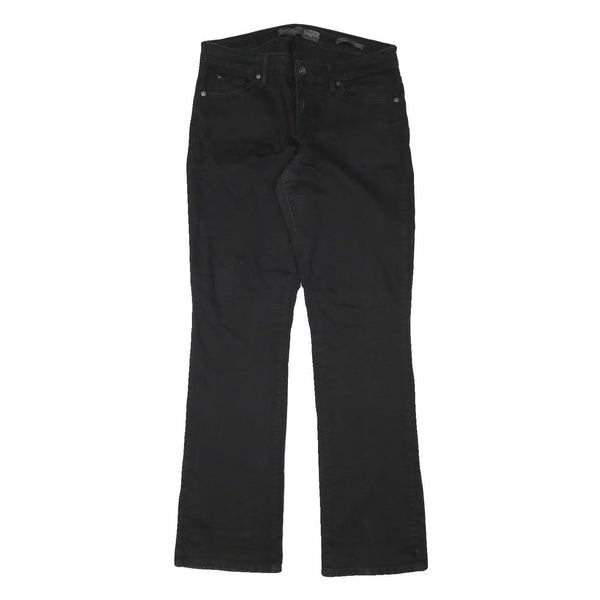 GUESS Womens Black Regular Fit Straight Denim Jeans W31 L33 Zip Cotton Blend