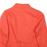 ZARA BASIC Womens Orange Button Jacket M Polyester Blend Tailored Stylish