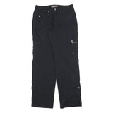 KHAKIS & CO Womens Cotton Blend Black Regular Fit Straight Leg Trousers W30 L32