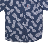 LEVI'S Mens Blue Pineapple Print Shirt S Cotton Blend Casual Summer Style
