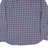 NAUTICA Mens Blue & Maroon Check Shirt 2XL Button Down Long Sleeve Casual