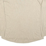 TOMMY HILFIGER Womens Beige Plain Cotton Blend Jumper Crew Neck Basic Knit 2XL