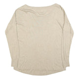 TOMMY HILFIGER Womens Beige Plain Cotton Blend Jumper Crew Neck Basic Knit 2XL
