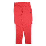 PUMA Mens Joggers Red & White Slim Tapered L W32 L30 Sportswear Casual
