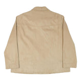 Womens Beige Polyester Blend Button Jacket XL Plain Classic Casual Smart