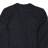 AQUASCUTUM Womens Black Wool Blend Classic Jacket M Button Plain Elegant