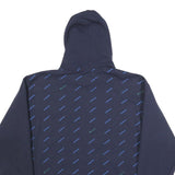 CHAMPION Mens Navy Blue & Green Hooded Pullover L Cotton Blend Hoodie