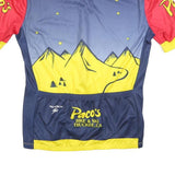 SUGOI Mens Blue & Red Paco's Graphic Cycling T-Shirt M Short Sleeve Crew Neck
