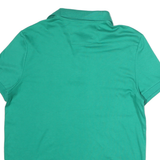 NAUTICA Mens Green Short Sleeve Plain Polo Shirt L Cotton Casual Classic