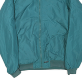 SIERRA SPORT Mens Green Purple Zip Jacket L Polyester Blend Plain Lightweight