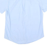 TOMMY HILFIGER Mens Blue Cotton Blend Shirt M Classic Button-Down Collar Short