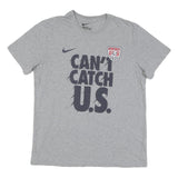 NIKE Mens Grey Casual T-Shirt XL Short Sleeve Crew Neck Graphic Print