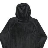 PURE SECRET Womens Black Velvet Hoodie XS Soft Plush Pullover Casual Top