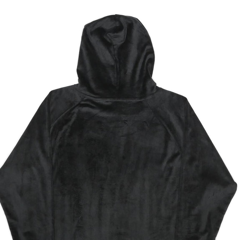 PURE SECRET Womens Black Velvet Hoodie XS Soft Plush Pullover Casual Top