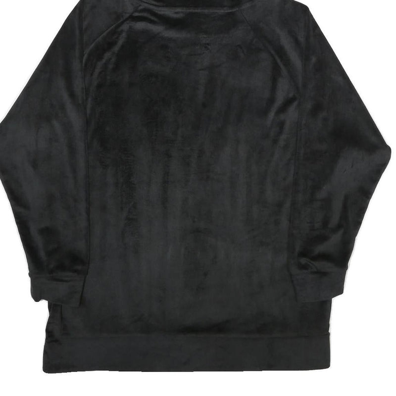 PURE SECRET Womens Black Velvet Hoodie XS Soft Plush Pullover Casual Top