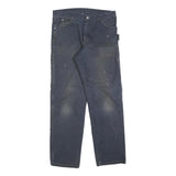 DICKIES Mens Relaxed Fit Navy Blue Workwear Denim Jeans W34 L34 Durable Zip