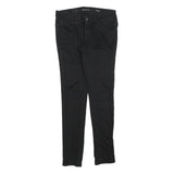 LEVI'S Womens Black Slim Skinny Denim Jeans Cotton Blend W27 L32 Classic Zip