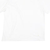 NIKE Womens White Crew Neck T-Shirt L Cotton Casual Short Sleeve Classic Fit