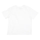 NIKE Womens White Crew Neck T-Shirt L Cotton Casual Short Sleeve Classic Fit