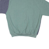 ALEXXIS Mens Green & Navy Striped Short Sleeve Polo Shirt L Cotton Blend Casual