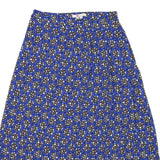 BODEN Womens Blue Floral A-Line Midi Polyester Blend Skirt UK 8