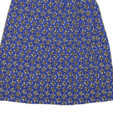 BODEN Womens Blue Floral A-Line Midi Polyester Blend Skirt UK 8