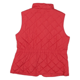 ST JOHNS BAY Womens Red Quilted Zip Vest M Polyester Blend Casual Outdoor