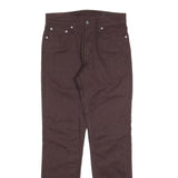LEVI'S Mens Slim Brown Cotton Blend Slim Trousers W28 L30 Stretch Fit Zip