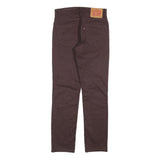 LEVI'S Mens Slim Brown Cotton Blend Slim Trousers W28 L30 Stretch Fit Zip