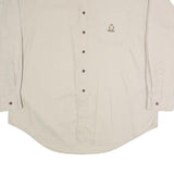 CHAPS RALPH LAUREN Mens Beige Cotton Shirt XL Classic Long Sleeve Button Front