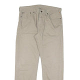 LEVI'S Mens Cotton Blend Beige Regular Straight Trousers W35 L30 Classic Zip