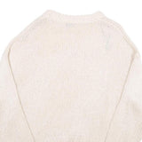 H&M Womens Cream Plain Pullover Basic Knit Jumper S Soft Acrylic Light Weight