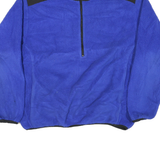 WOOLRICH Mens Blue Black Plain Fleece Pullover Jumper XL Casual Outdoor Warm