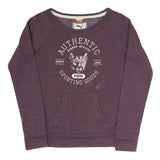 PUMA Womens Purple Authentic Sporting Goods Crew Neck UK 10 Sweatshirt Cotton
