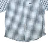 CHAPS Mens Blue & White Checked Shirt XL Casual Cotton Blend Button Down