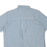 CHAPS Mens Blue & White Checked Shirt XL Casual Cotton Blend Button Down