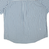 CHAPS Mens Blue & White Checked Shirt XL Casual Cotton Blend Button Down