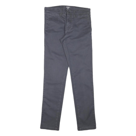 CARHARTT Mens Cotton Blend Grey Slim Straight Trousers W29 L32 Casual Workwear