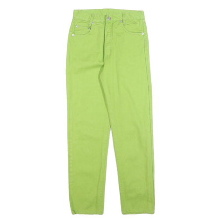 NEGIS Womens Jeans Green Regular Straight Denim W26 L28 Zip Cotton Blend