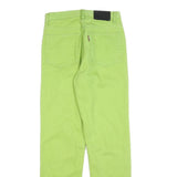 NEGIS Womens Jeans Green Regular Straight Denim W26 L28 Zip Cotton Blend