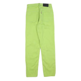 NEGIS Womens Jeans Green Regular Straight Denim W26 L28 Zip Cotton Blend