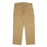 DICKIES Mens Regular Fit Jeans Beige Cotton Blend W36 L31 Workwear Utility