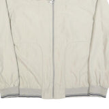 CANDA Mens Cream Jacket XL Polyester Blend Plain Zip Closure Casual Urban Style