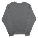 CHAMPION Mens Grey Cotton Blend Crew Neck M Logo Sweatshirt Pullover