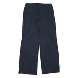 GAP Womens Polyester Blend Navy Regular Straight Trousers W32 L30 Casual Wear