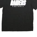 FANATICS Mens Black Raiders Football Graphic T-Shirt XL Short Sleeve Crew Neck