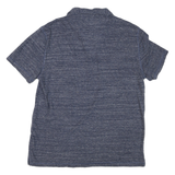 CALVIN KLEIN JEANS Mens Blue Short Sleeve Plain Polo Shirt M Cotton Casual