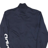ADIDAS Mens Navy Blue Track Jacket XS Polyester Blend Zip Logo Sleeve