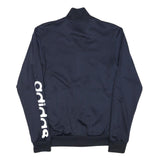 ADIDAS Mens Navy Blue Track Jacket XS Polyester Blend Zip Logo Sleeve