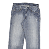 GUESS Mens Blue Regular Fit Straight Leg Denim Medium Wash W32 L27 Jeans Classic